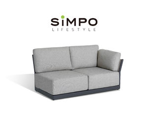SIMPOLIFESTYLE - Muebles de Exterior Premium, Tumbona RAVENNA, Jardín, <span class=keywords><strong>Terraza</strong></span>, Hotel, Resort, Conjunto de Sofás de Esquina de Aluminio y Tela de Teca - Product Image 4