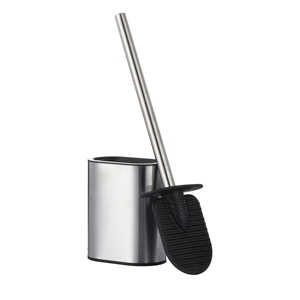 Household Long Handle <strong>Toilet</strong> Cleaning Tools TPR <strong>Silicone</strong> Stainless Steel <strong>Toilet</strong> <strong>Brush</strong> - Product Image 1