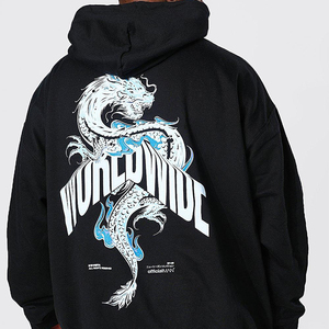 2021 Nuevas Ideas de productos Logotipo personalizado Certificado de alta calidad 100% Algodón Sudaderas con capucha de gran tamaño para hombres Patrón sólido - Product Image 3