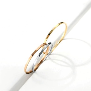 Joyería de acero inoxidable IPG18K, anillos de oro rosa con punta fina y <span class=keywords><strong>anillo</strong></span> de cola de <span class=keywords><strong>dedo</strong></span> pequeño para <span class=keywords><strong>mujer</strong></span> - Product Image 3