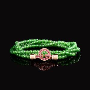 Natural Jadeite 3mm Bead <b>Jade</b> Necklace and Bracelet Fashion Women's Jewelry Original Design Gift of Appraisal Certificate C041 - Product Image 2