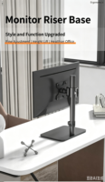 Soporte de Monitor Fijo para Pantallas de 14 a 43 Pulgadas, Instalación Sencilla, Base Estable para Monitores de Oficina, Soporte de Escritorio, Base para Monitor