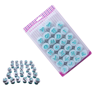 PPER & Case owercase lphabet y 0-9 Numbers ooookie ondant utter aking upupcake Old Ake ececorating ools - Product Image 2