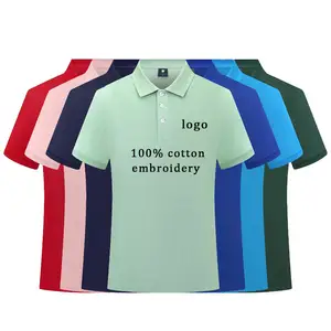 고품질 대량 100% 면 사용자 정의 로고 유니폼 남자의 골프 폴로 셔츠 빈 네이비 블루 남여 공용 대형 일반 폴로 티셔츠