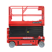 Plateforme de travail aérienne mobile à ciseaux électriques autopropulsée de 12 m, table élévatrice hydraulique CHANGDING GTJZ12 certifiée CE ISO