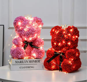 Boneka Beruang Mawar Romantis Dapat Disesuaikan 40cm Buatan Tangan dari Busa Hadiah Tahun Baru Hari Ibu Hari Valentine Wisuda Hadiah Boneka Beruang - Product Image 2