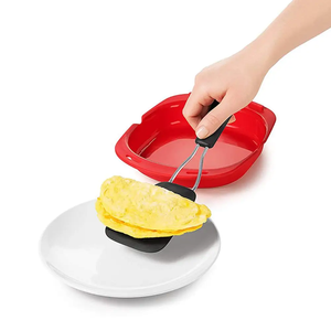 Moule à omelette en silicone pour four à micro-ondes, outil de cuisson pour œufs pochés, plateau de cuisson, appareil à faire des rouleaux d'œufs, accessoires de cuisine - Product Image 3