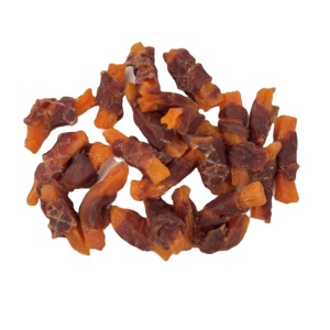 Friandise à mâcher pour chien Nom Pet OEM ODM, enveloppée de viande de canard et de fruits, riche en fibres, sans céréales, riche en protéines, supporte l'étiquetage privé et la taille personnalisée - Product Image 1