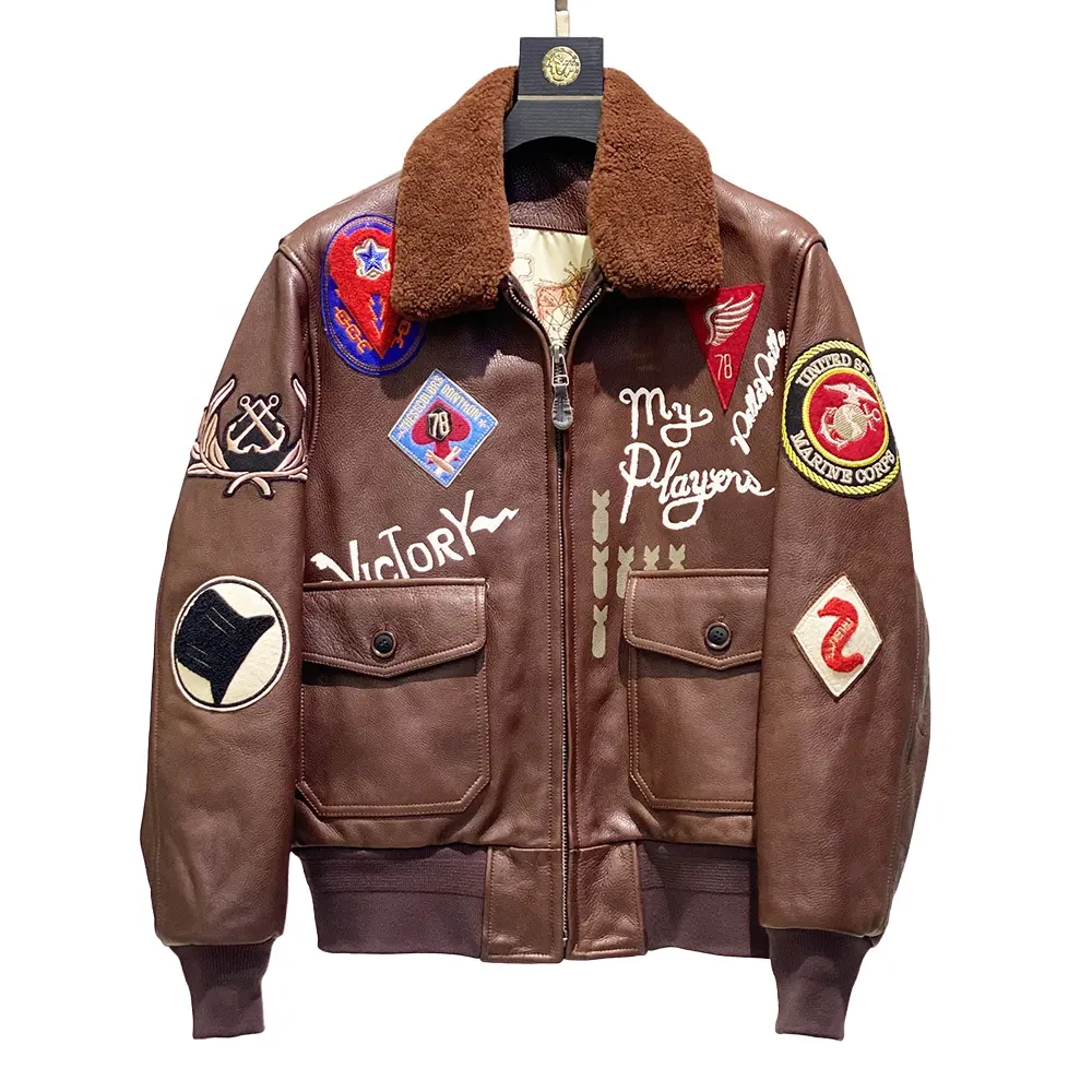 Produtos de inverno aquecido wind breaker letterman varsity couro genuíno jaquetas personalizadas para homens 2023 trapstar puffer cowskin jaqueta