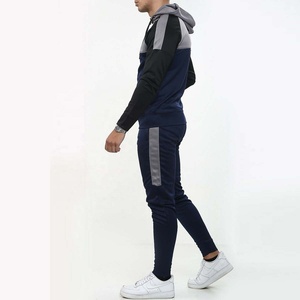 PIHA SPORTS Men's Full Tracksuits Tricot Jogging Bottoms Gym Sweat Suits Hooded Full <b>Zip</b> Sport Jacket Pant Polyester/Cotton 2 1 - Product Image 4