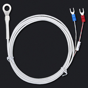 K Type Thermocouple Temperature Sensor M6 Round Hole Wiring Cold Pressed Pad Patch Thermocouple - Product Image 1