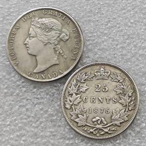 1875, 1880, 1889, 1893 Канада, 25 центов, памятные монеты в античном стиле, подарки, украшение для дома - Product Image 1
