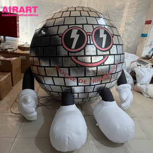 Boule disco miroir de 2 m avec figurine de dessin animé pour la décoration de scène, idées de fête, boule disco miroir en PVC - Product Image 5