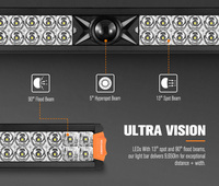 Barre lumineuse LED laser tout-terrain LIGHTFOX 22 pouces, faisceau combiné spot et large pour voitures, camions, VTT, UTV, bateaux