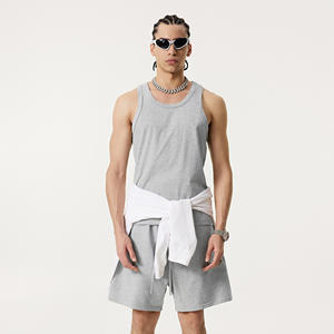 Camiseta de Punto para Hombre, 100% Algodón, Color Sólido, Casual, Básica, Sin Mangas, Suave, Transpirable, Antiarrugas, Corte Regular, para Uso Diario en Verano - Product Image 1