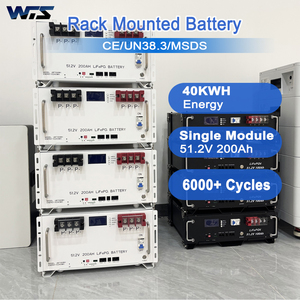 Batería Apilable de 40KWH 30KW 20KWH, 51.2V 200Ah 300Ah, de Litio Ferrofosfato (LiFePO4) para Sistemas de Energía Solar Divididos - Product Image 2
