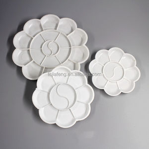 Artecho Custom 11cm Palette plastique en forme de fleur blanche Outil de <span class=keywords><strong>peinture</strong></span> acrylique aquarelle <span class=keywords><strong>gouache</strong></span> à l'huile de petite taille - Product Image 6