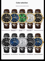 Montre pour homme POEDAGAR 615 avec cadran noir romain en diamant, bracelet en cuir de crocodile, étanche, lumineuse, quartz, vente en gros, faible MOQ