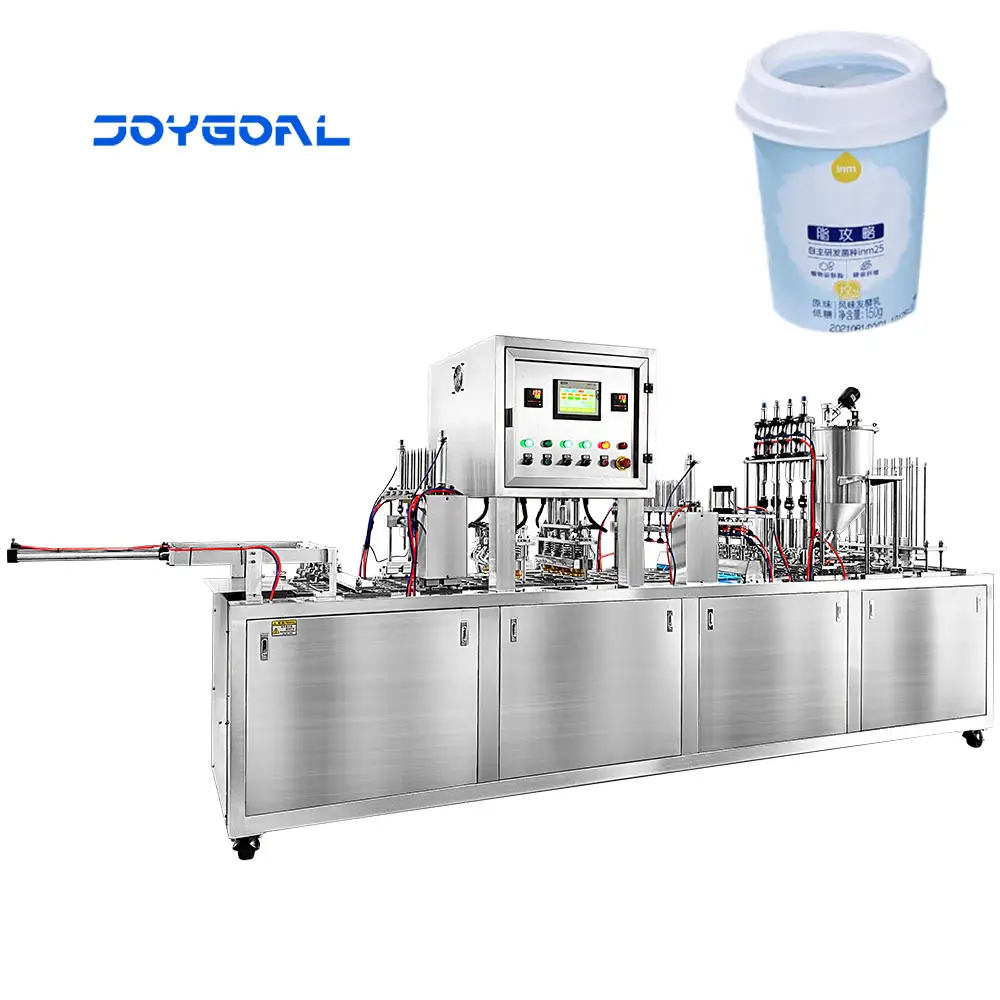 BHP-4 Máquina automática de enchimento e selagem de copos de iogurte para fornecedores de iogurte, máquina de selagem e enchimento de copos