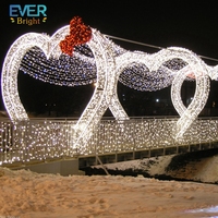 Arche lumineuse LED en PVC en forme de cœur, étanche IP65, pour décoration extérieure de mariages, fêtes et paysages