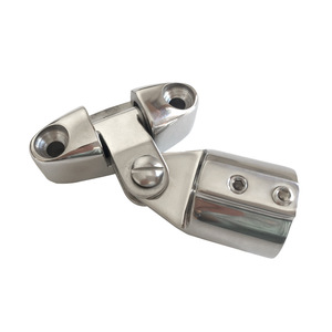 Charnière de siège de pont de 22 mm avec capuchon double supérieur ultra-lisse, en acier inoxydable 316, pour raccordement de tube de parasol - Product Image 1