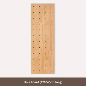 Struttura da Arrampicata per Gatti in Legno Massello Ecologico, Pannello Perforato da Parete Senza Fori, Casetta per Gatti Integrata con Mensola e Pedana da Salto - Product Image 6