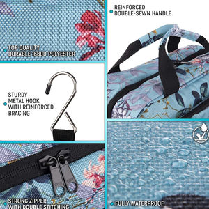 Bolsa de Aseo Impermeable para Baño, Bolsa de Viaje Grande para Colgar, Organizador de Cosméticos Plegable para Mujer - Product Image 5