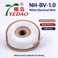 Kabel Tembaga Multi-strand NH-BV-1.0 1.0mm2 Putih Berisolasi PVC Tahan Api untuk Instalasi Listrik Bangunan
