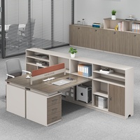 BGZ-226X Ensemble bureau et chaise de bureau avec design minimaliste en bois, poste de travail moderne avec écran pour usage commercial