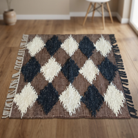 High Quality Handmade Cotton Rag Rugs Natural Indian Supplier Wholesale Carpet for Home Decoration Living Room Bedroom Floor Use