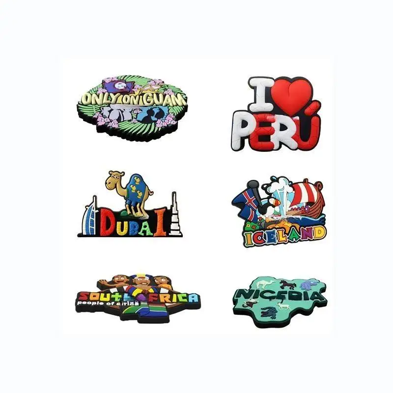 Fridge Magnet Customised 2D/3D Rubber Pvc Refrigerator Magnets Country Tourist Souvenir Fridge Magnet