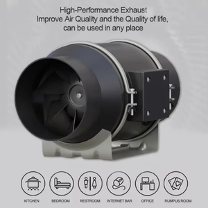 ระบบควบคุมอุณหภูมิอัจฉริยะ พัดลม EC แบบอินไลน์ขนาด 4/<span class=keywords><strong>6</strong></span>/8 นิ้ว พร้อมเซ็นเซอร์วัดความชื้นและอุณหภูมิ  ตัวกรองคาร์บอนพลาสติก ท่อระบายอากาศ ชุดอุปกรณ์ปลูกพืชครบชุดสำหรับเต็นท์ปลูก - Product Image 6