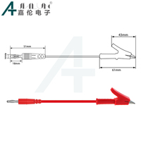 JIALUN 4mm Banana Plug to Alligator Clip Multimeter Test Lead Cable Red Black Power Test Wire