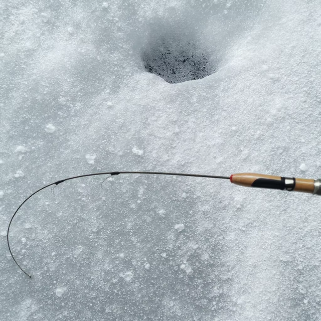High Quality Glass Material Ice Fishing Rod Slow Action EVA Handle Soft Hardness Freshwater Saltwater Fishing 100g Weight