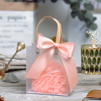 High-End transparente PVC gefrostete Tasche Anti statische Geschenk-und Hochzeits verpackung Handtasche für Geburtstags geschenke