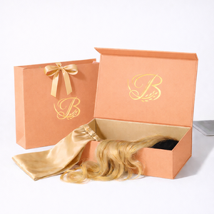 Diseño personalizable de cartón peluca <span class=keywords><strong>caja</strong></span> de embalaje cinta cajón rectángulo pelo cajas para mechones - Product Image 4
