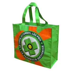 Bright film waterproof pp non-woven tote bag shopping bag