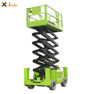 Gunting penggerak sendiri Off road 12m 14m 16m, <span class=keywords><strong>platform</strong></span> pengangkat gunting luar ruangan untuk digunakan pada tanah bergelombang - Product Image 1