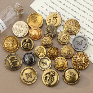 กระดุมโลหะผสมสังกะสีสีทองแบบใหม่ปี 2026 ดีไซน์ตามสั่ง กระดุมเย็บผ้า กระดุมแบบมีก้าน สำหรับเสื้อผ้า - Product Image 1