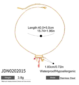 Collana di fascino da donna ciondolo di madreperla con ciondolo esagono inciso a corda colorata a tema d'amore delicato catena a maglie per gioielli - Product Image 5