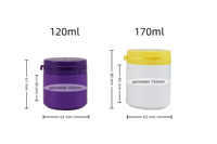 Bouteille en plastique HDPE vide de 250 ml avec bouchon déchirable pour emballage de capsules, poudres et pilules de produits médicaux écologiques, et contenants alimentaires
