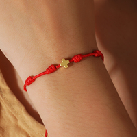 Nouvelle mode réglable chine rouge corde péruvienne noeud bijoux faits à la main femmes or hématite croix bracelets porte-bonheur pour cadeaux