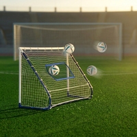 Wanze Usine En Gros 3-en-1 Blanc Métal Football Rebounder But Football Formation Rebond Net Cible Pliable Équipement