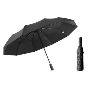 Parapluie portable multifonctionnel anti-UV en pongé 190T, conception pliable avancée 8K simple pour le soleil/la pluie, les voyages et le sport - Product Image 3