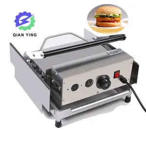 Commercial Full Automatic Hamburger Bread Grill Burger Bun Toaster Machine For Snack Shops