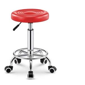 Rotating High <b>Bar</b> Chair Lifting Front Desk Metal <b>Stool</b> for Home Beauty Barber Shop & Laboratory Round Pulley Chair - Product Image 3