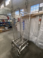 Four à chariot rotatif en acier inoxydable pour boulangerie, idéal pour cuisines centrales et usines de boulangerie
