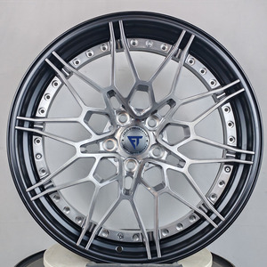 Rines de coche forjados de 17 18 19 20 pulgadas con acabado brillante negro, 5X112 5x120 <span class=keywords><strong>5X</strong></span> 114.3 para autos de pasajeros, compatibles con <span class=keywords><strong>BMW</strong></span> M2 M3 M4 M5 - Product Image 1