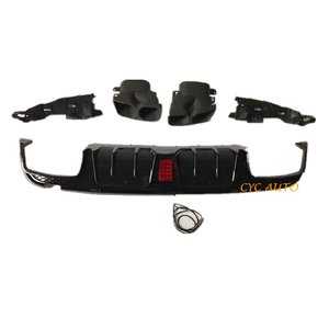 Difusor trasero clase C W205 para Mercedes Benz W205 C300 C250 <span class=keywords><strong>C220</strong></span> difusor de parachoques trasero labio <span class=keywords><strong>2014</strong></span> 2016 2019 - Product Image 1
