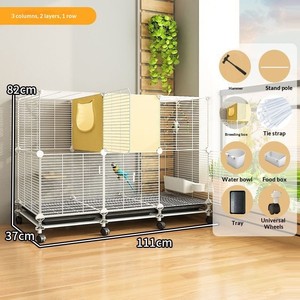 Evcil Hayvan Ürünleri Metal Papağan Kafesi Muhabbet Kuşu Büyük Ev Kuş Kafesi Küçük Kuşlar İçin Kuş Tünekli Kanarya Kuş Kafesi - Product Image 5